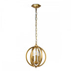 FE-CORINNE-3P-S-BB Corinne 3 Light Small Pendant Burnished Brass