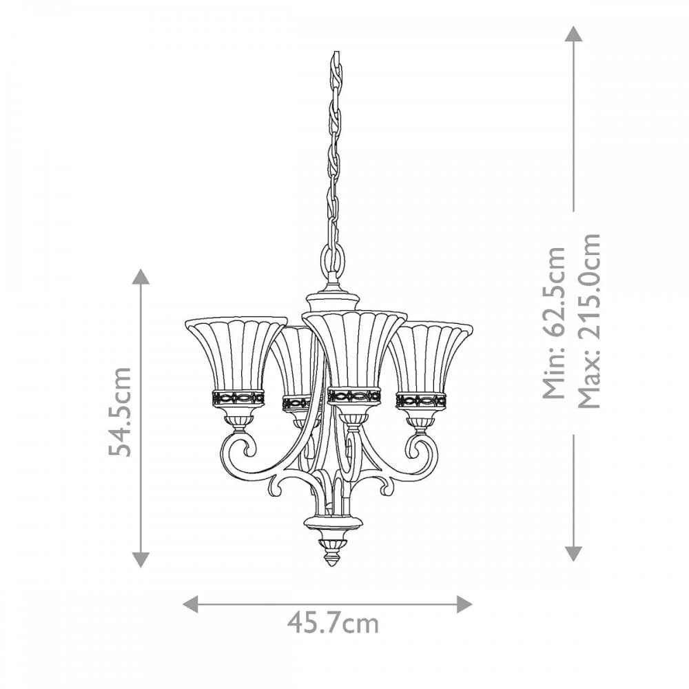 FE-DRAWING-ROOM4 Drawing Room 4 Light Chandelier Walnut
