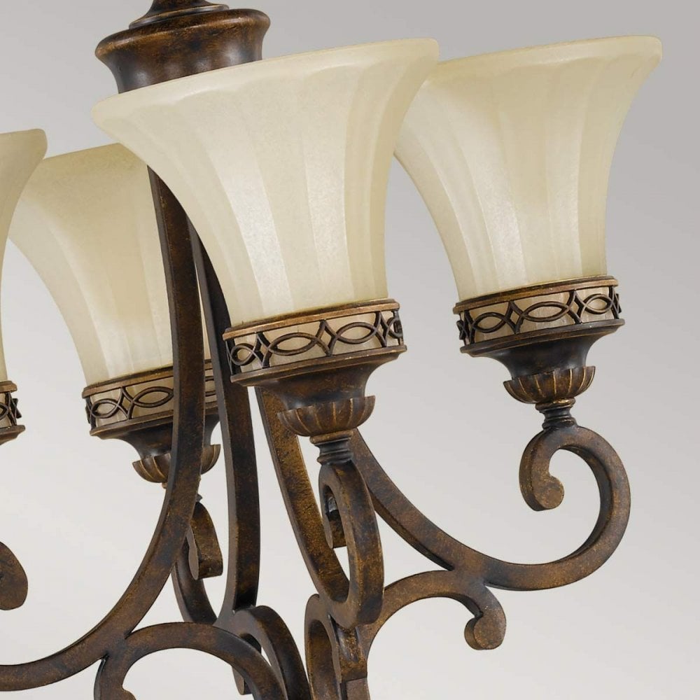 FE-DRAWING-ROOM4 Drawing Room 4 Light Chandelier Walnut