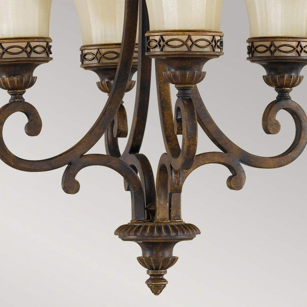 FE-DRAWING-ROOM4 Drawing Room 4 Light Chandelier Walnut