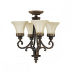 FE-DRAWING-ROOM4 Drawing Room 4 Light Chandelier Walnut