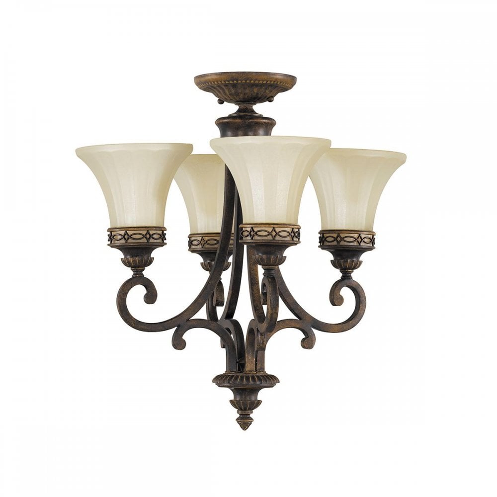 FE-DRAWING-ROOM4 Drawing Room 4 Light Chandelier Walnut