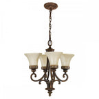 FE-DRAWING-ROOM4 Drawing Room 4 Light Chandelier Walnut