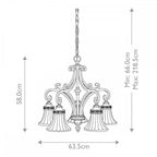 FE-DRAWING-ROOM5 Drawing Room 5 Light Chandelier Walnut