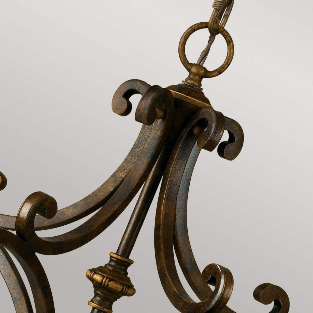 FE-DRAWING-ROOM5 Drawing Room 5 Light Chandelier Walnut