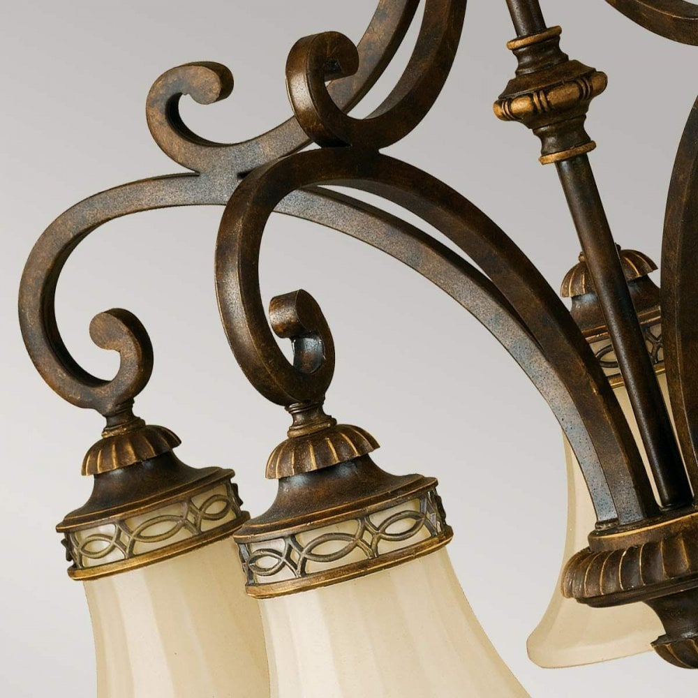 FE-DRAWING-ROOM5 Drawing Room 5 Light Chandelier Walnut