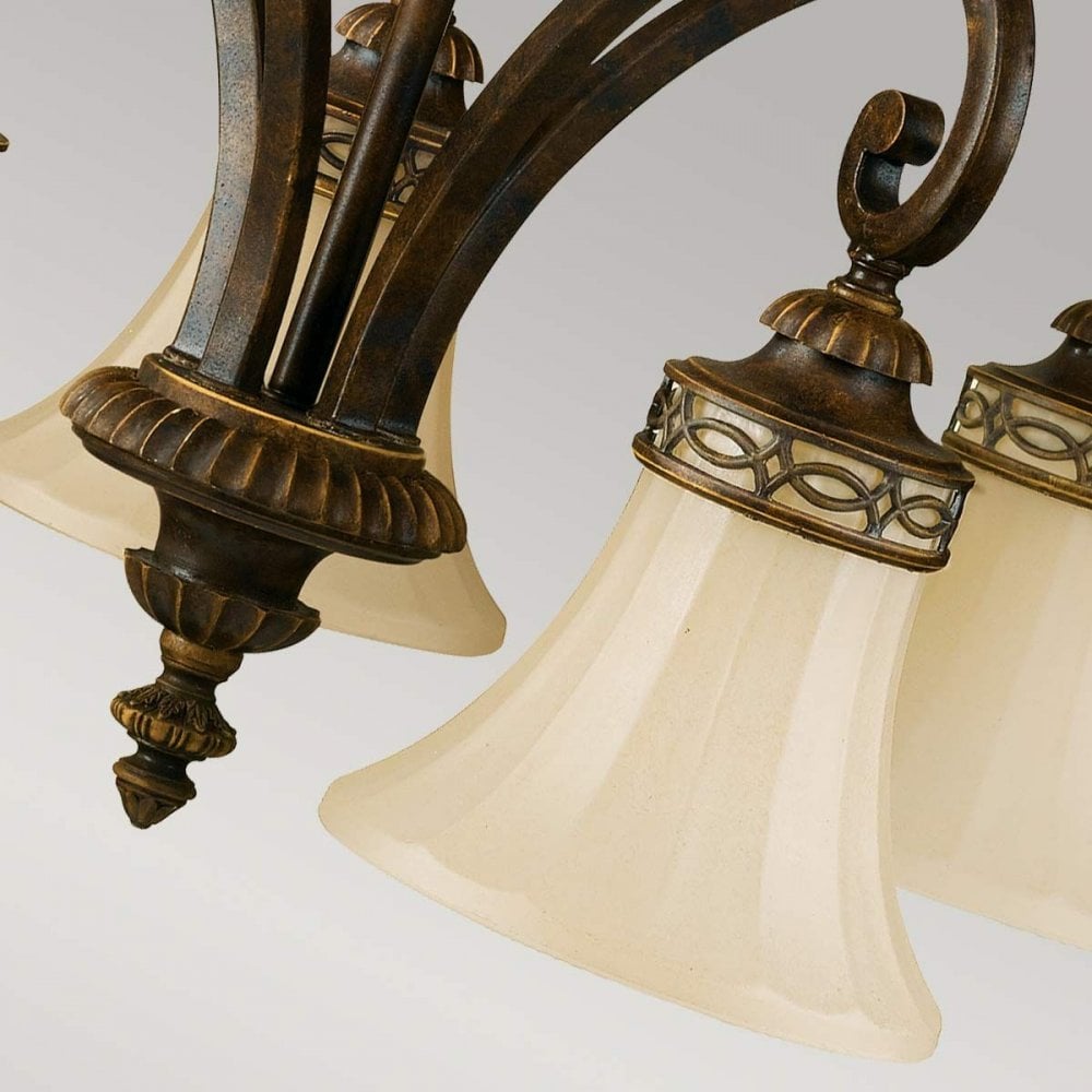 FE-DRAWING-ROOM5 Drawing Room 5 Light Chandelier Walnut
