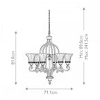 FE-DRAWING-ROOM6 Drawing Room 6 Light Chandelier Walnut