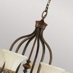 FE-DRAWING-ROOM6 Drawing Room 6 Light Chandelier Walnut