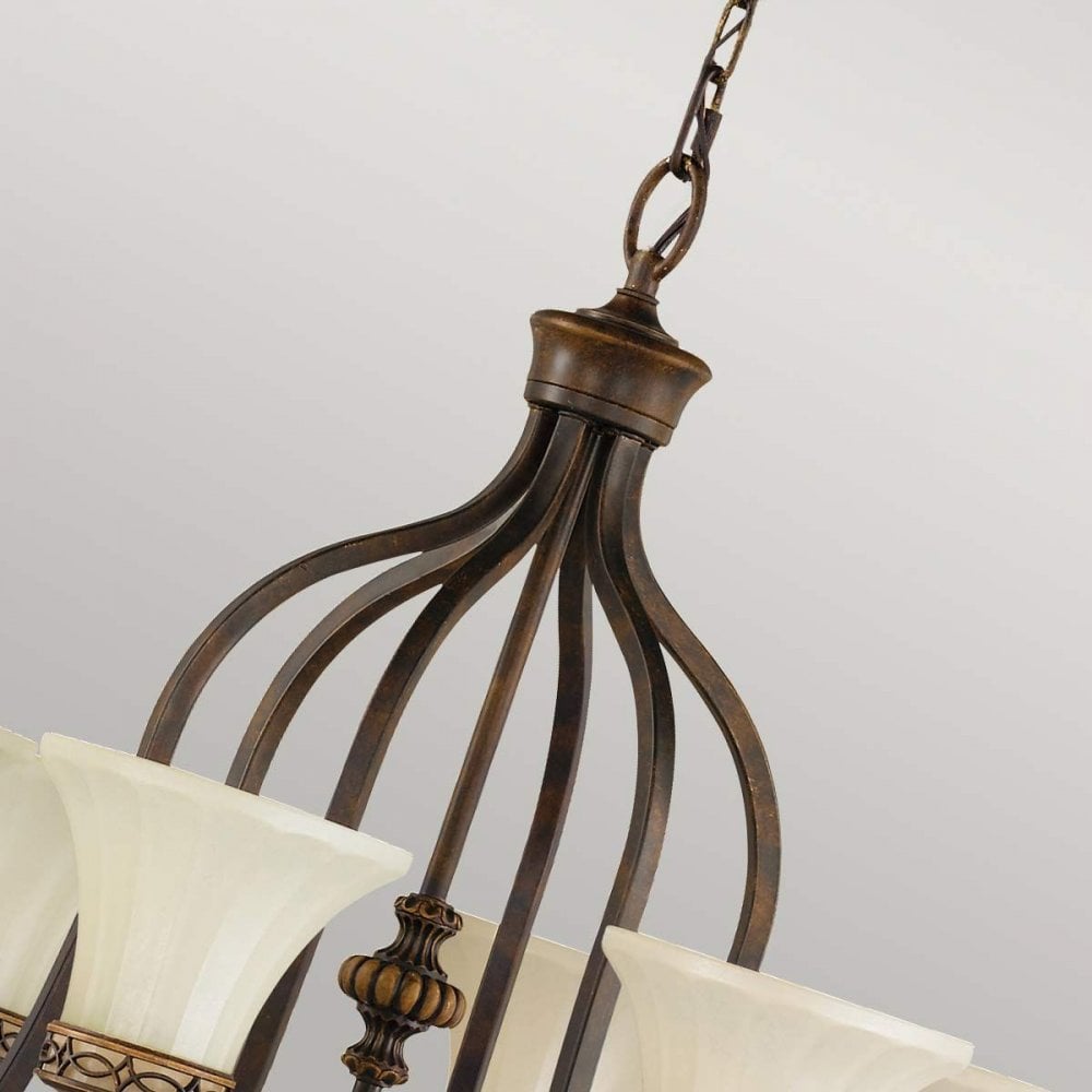 FE-DRAWING-ROOM6 Drawing Room 6 Light Chandelier Walnut