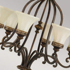 FE-DRAWING-ROOM6 Drawing Room 6 Light Chandelier Walnut