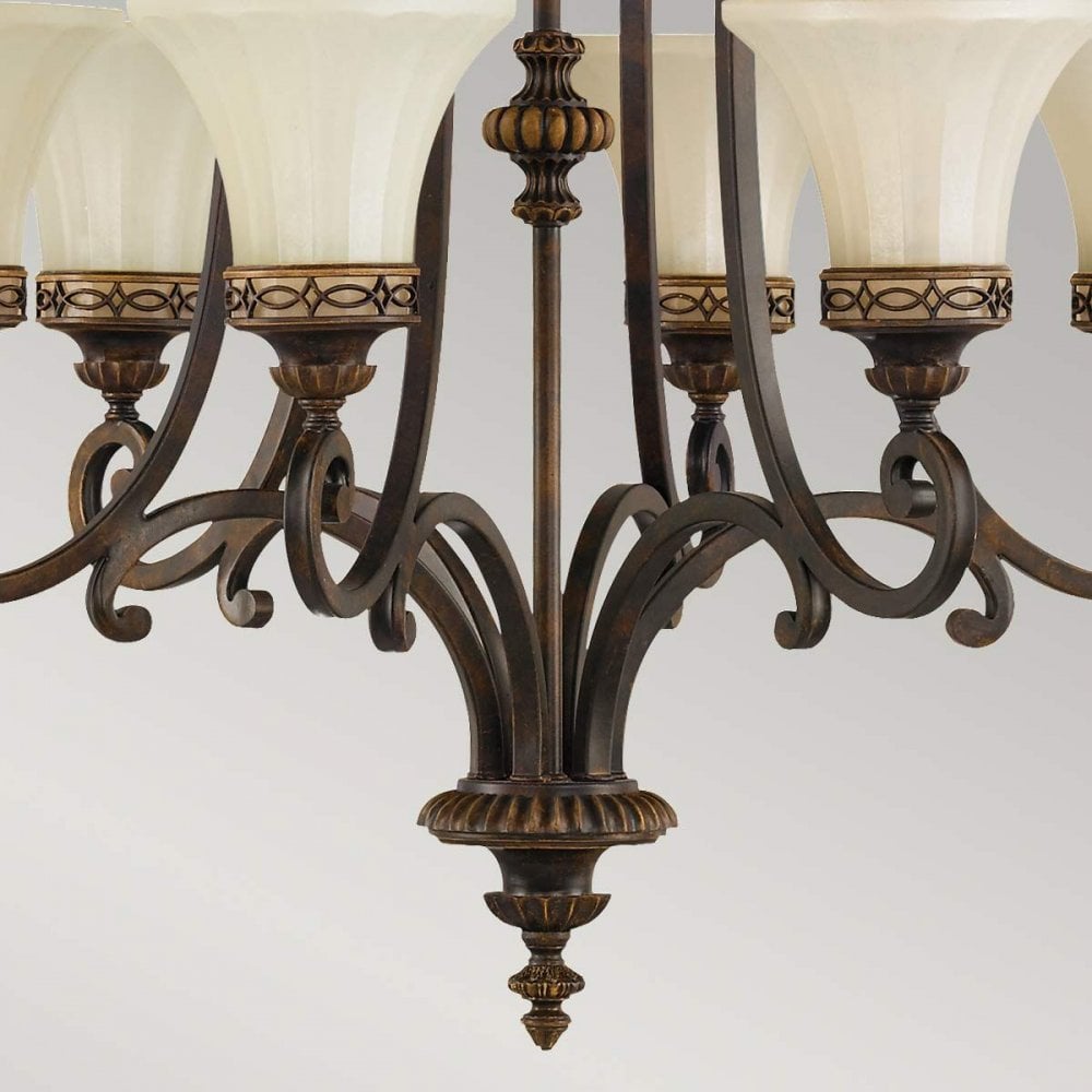 FE-DRAWING-ROOM6 Drawing Room 6 Light Chandelier Walnut