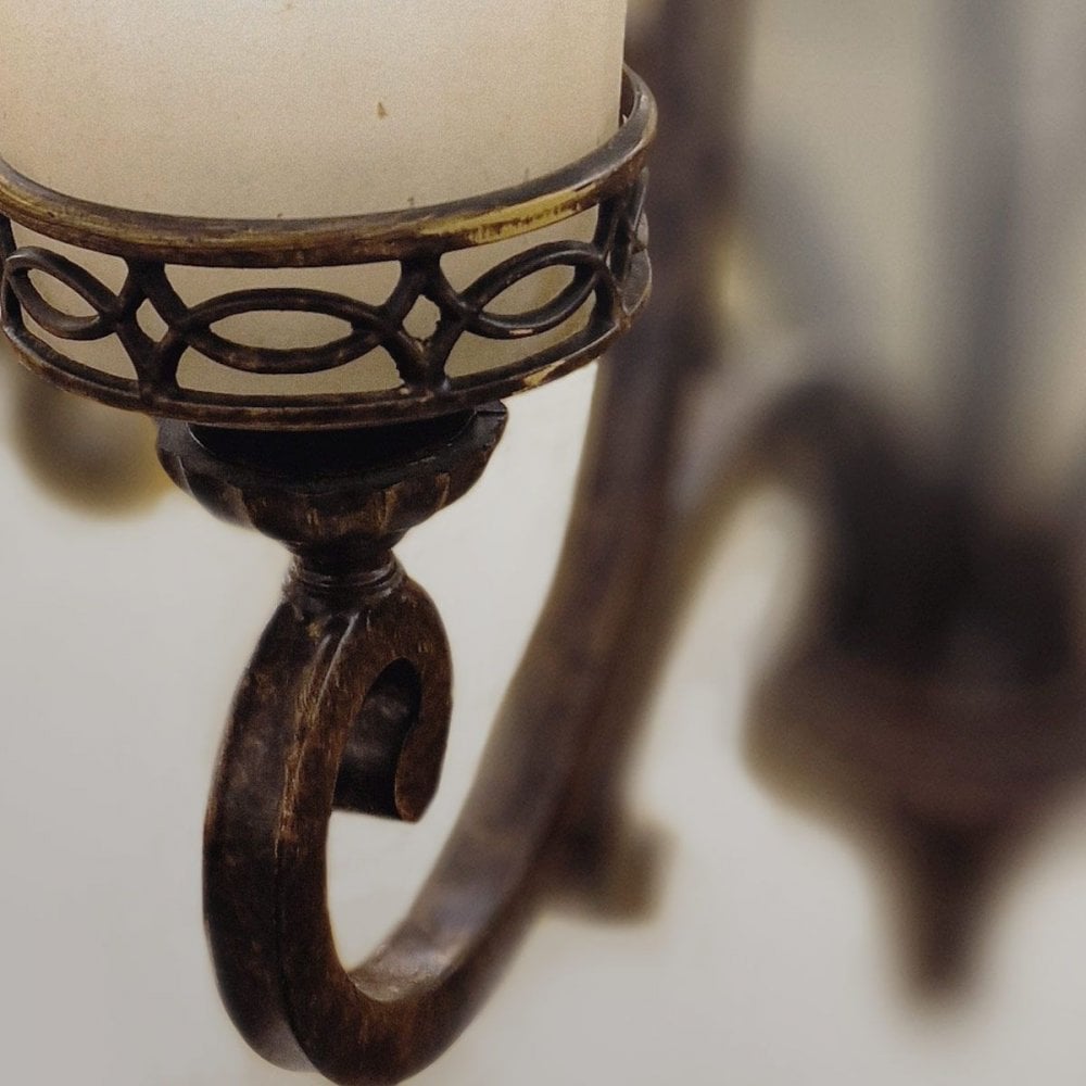 FE-DRAWING-ROOM6 Drawing Room 6 Light Chandelier Walnut