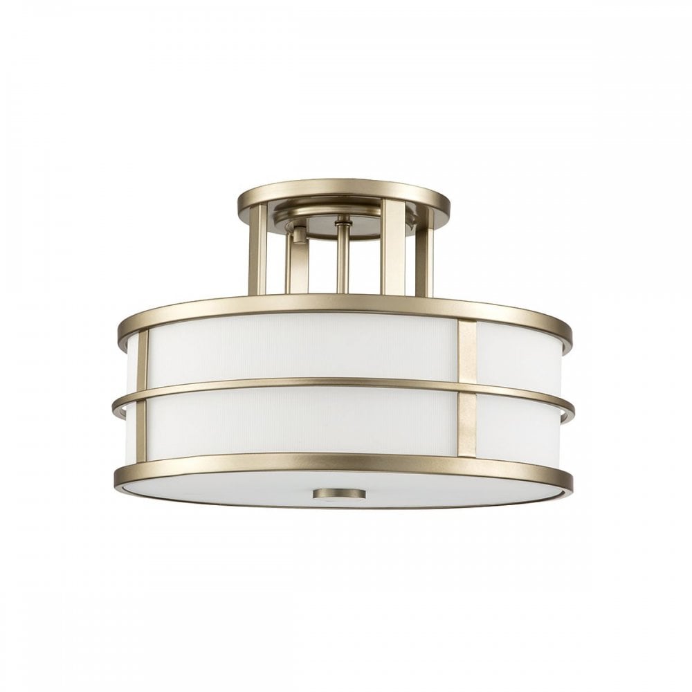 FE-FUSION-SF-PNBR Fusion 3lt Semi-Flush Painted Natural Brass