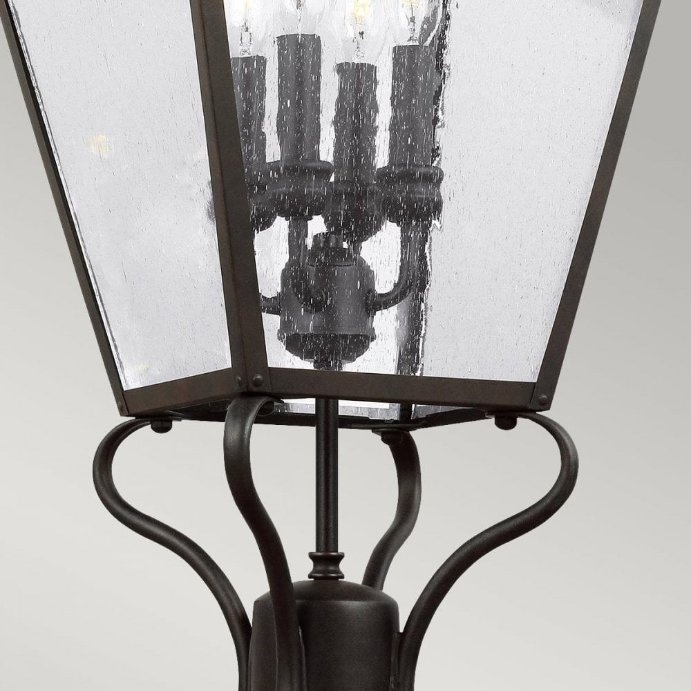 FE-GALENA5-XL-SBL Galena 4 Light Lamp Post Sable