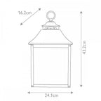 FE-GALENA7-SBL Galena 2 Light Half Lantern Sable