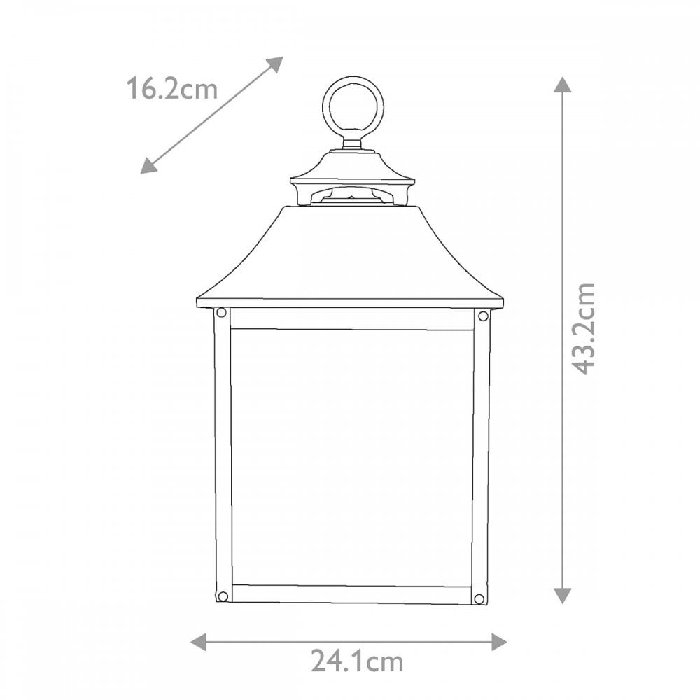 FE-GALENA7-SBL Galena 2 Light Half Lantern Sable