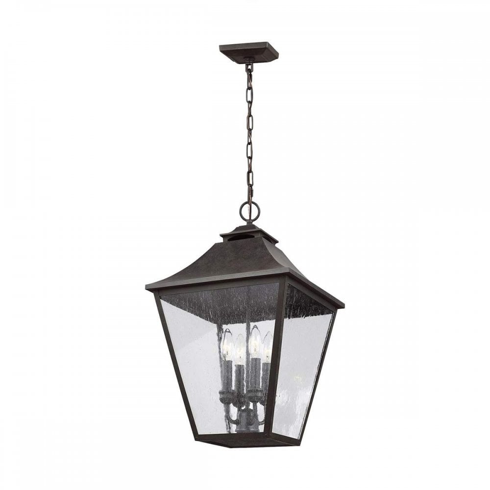 FE-GALENA8-XL-SBL Galena 4 Light Chain Lantern Sable