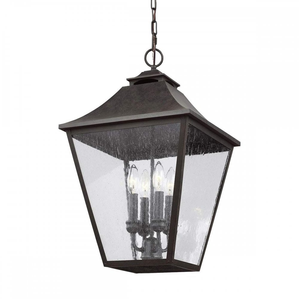 FE-GALENA8-XL-SBL Galena 4 Light Chain Lantern Sable