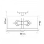 FE-HARROW-SF Harrow 2 Light Semi-Flush Polished Nickel