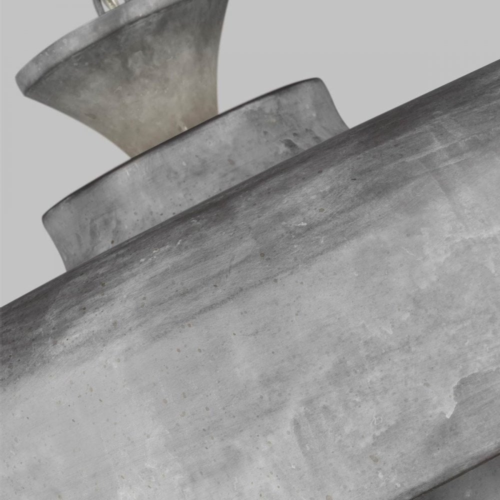 FE-HAYMARKET-P Haymarket 1 Light Pendant Weathered Galvanized