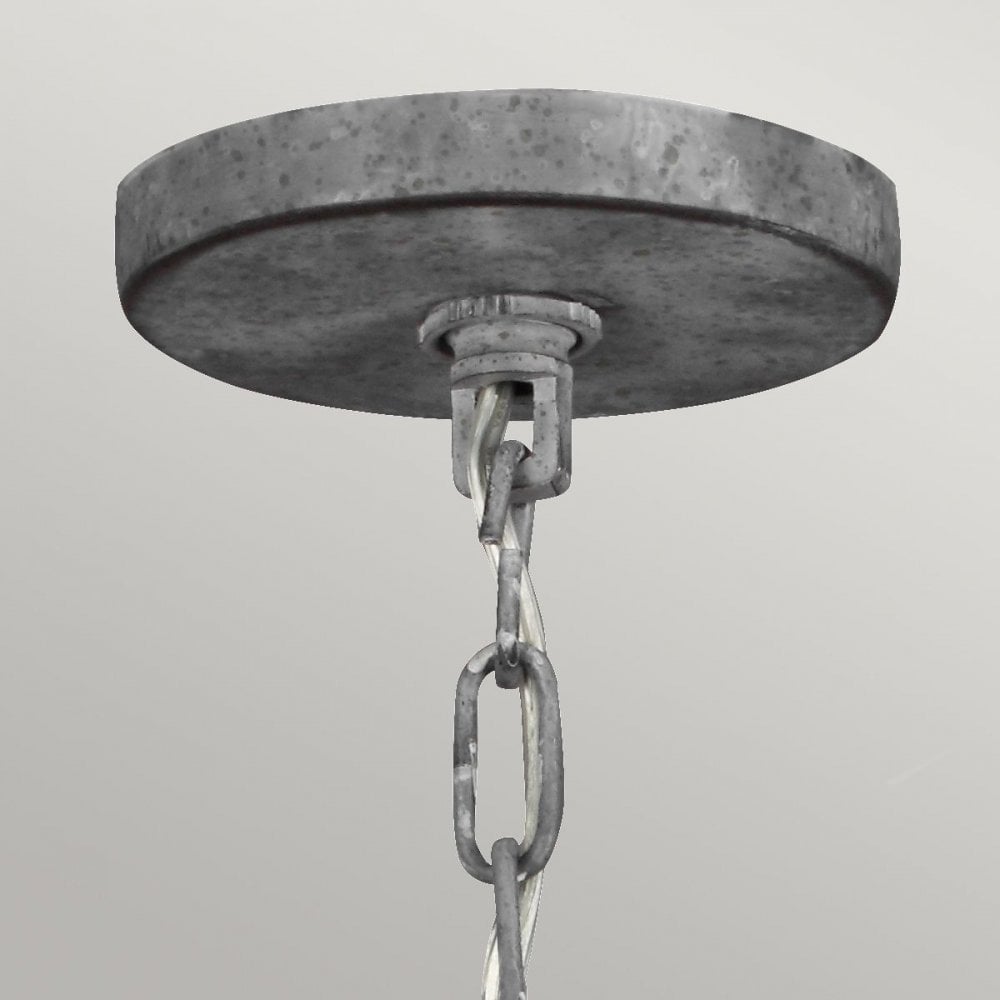 FE-HAYMARKET-P Haymarket 1 Light Pendant Weathered Galvanized