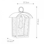 FE-HODGES-L Hodges Large Wall Lantern Ash Black