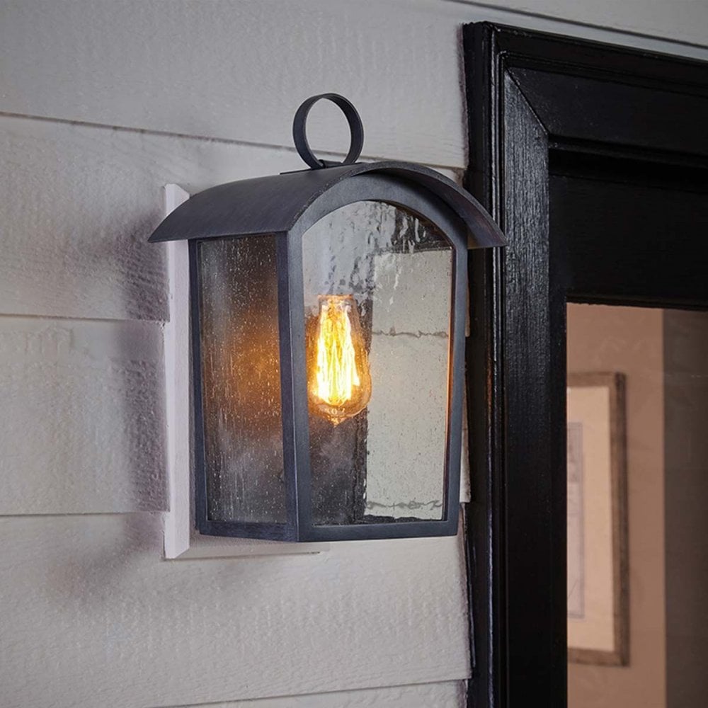 FE-HODGES-L Hodges Large Wall Lantern Ash Black