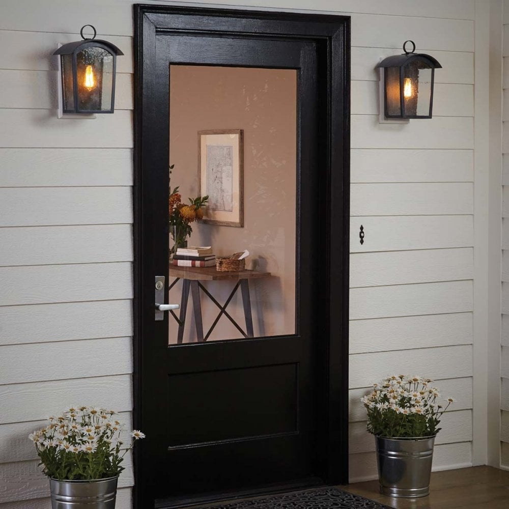 FE-HODGES-L Hodges Large Wall Lantern Ash Black