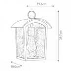 FE-HODGES-S Hodges Small Wall Lantern Ash Black