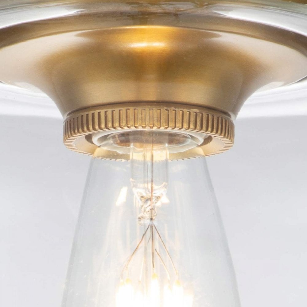FE-HOUNSLOW-F-BB Hounslow 1 Light Flush Light Burnished Brass