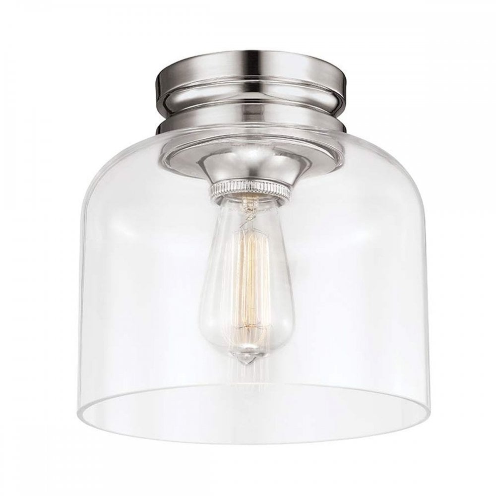 FE-HOUNSLOW-F-PN Hounslow 1 Light Flush Light Polished Nickel