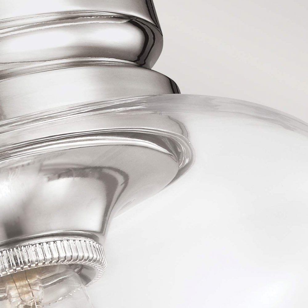 FE-HOUNSLOW-F-PN Hounslow 1 Light Flush Light Polished Nickel
