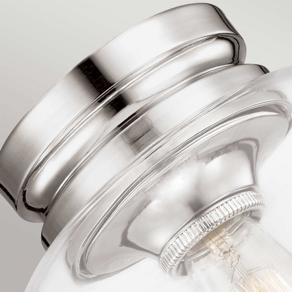 FE-HOUNSLOW-F-PN Hounslow 1 Light Flush Light Polished Nickel