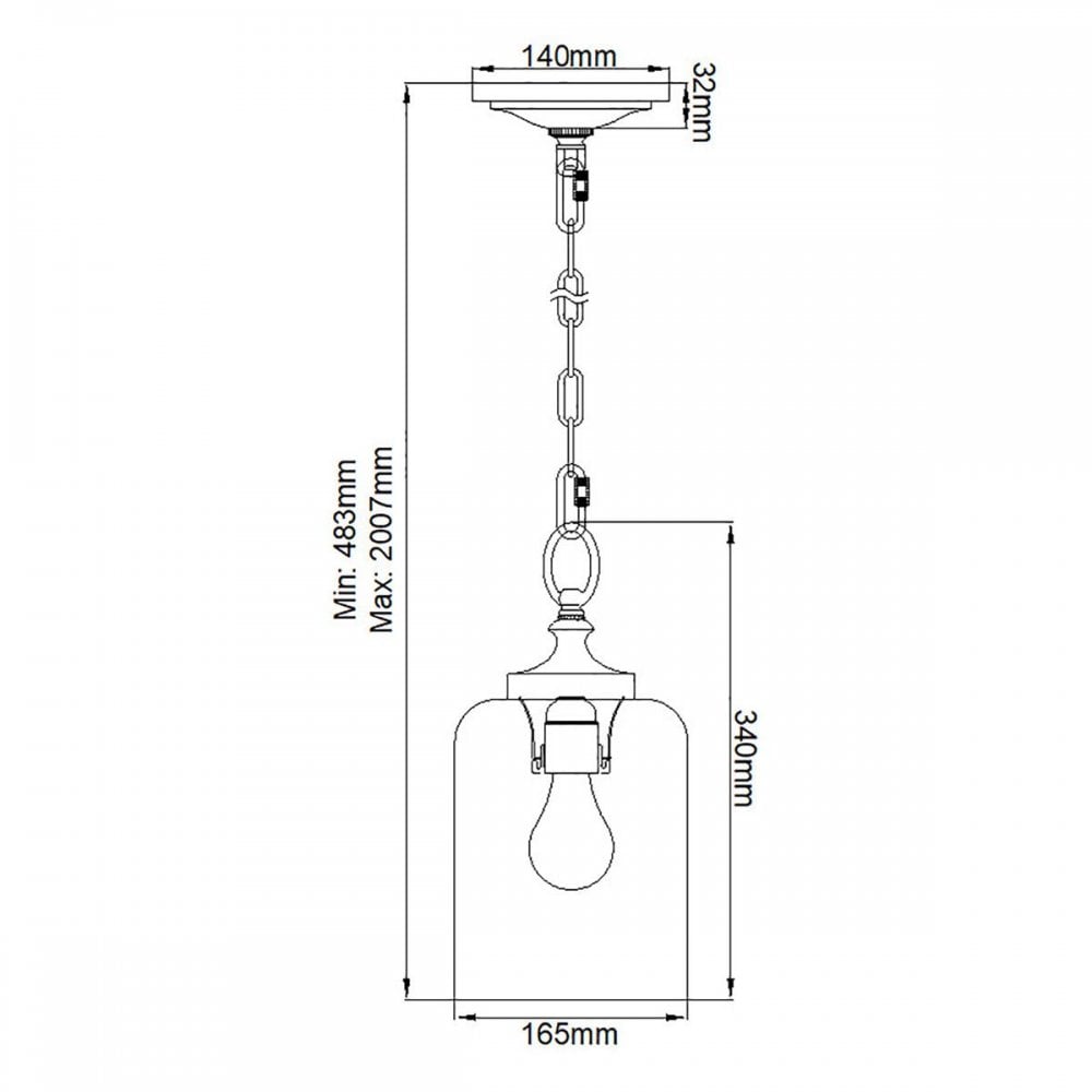 FE-HOUNSLOW-P-BB Hounslow 1 Light Mini Pendant Burnished Brass