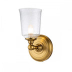 FE-HUGOLAKE1BATH-BB Huguenot Lake 1 Light Wall Light Burnished Brass