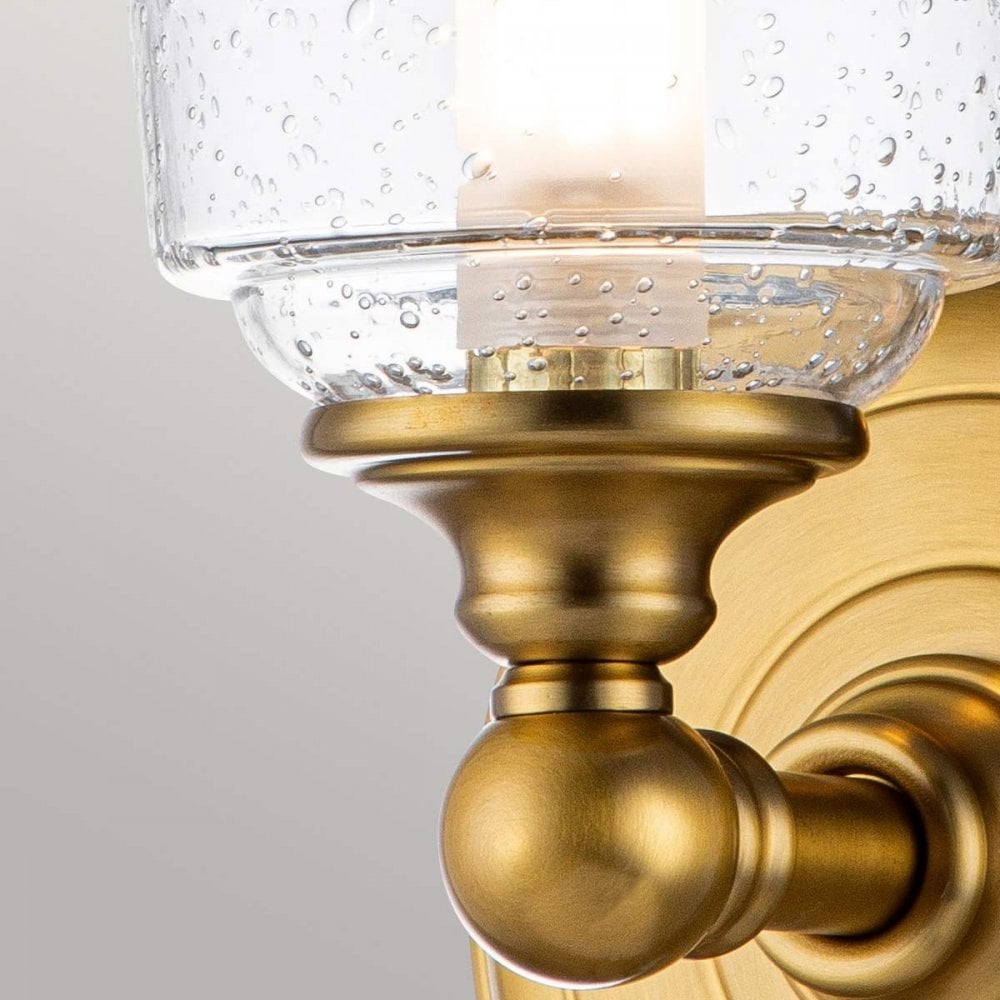 FE-HUGOLAKE1BATH-BB Huguenot Lake 1 Light Wall Light Burnished Brass
