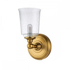 FE-HUGOLAKE1BATH-BB Huguenot Lake 1 Light Wall Light Burnished Brass