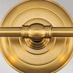 FE-HUGOLAKE2BATH-BB Huguenot Lake 2 Light Wall Light Burnished Brass