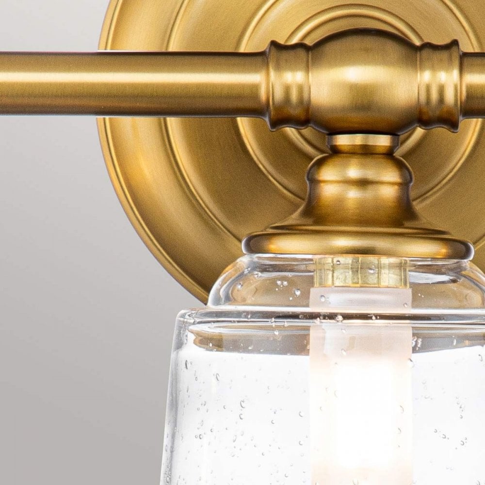 FE-HUGOLAKE3BATH-BB Huguenot Lake 3 Light Wall Light Burnished Brass