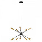 FE-JAX10-MB Jax 10 Light Chandelier Midnight Black