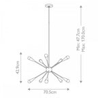 FE-JAX10-MB Jax 10 Light Chandelier Midnight Black