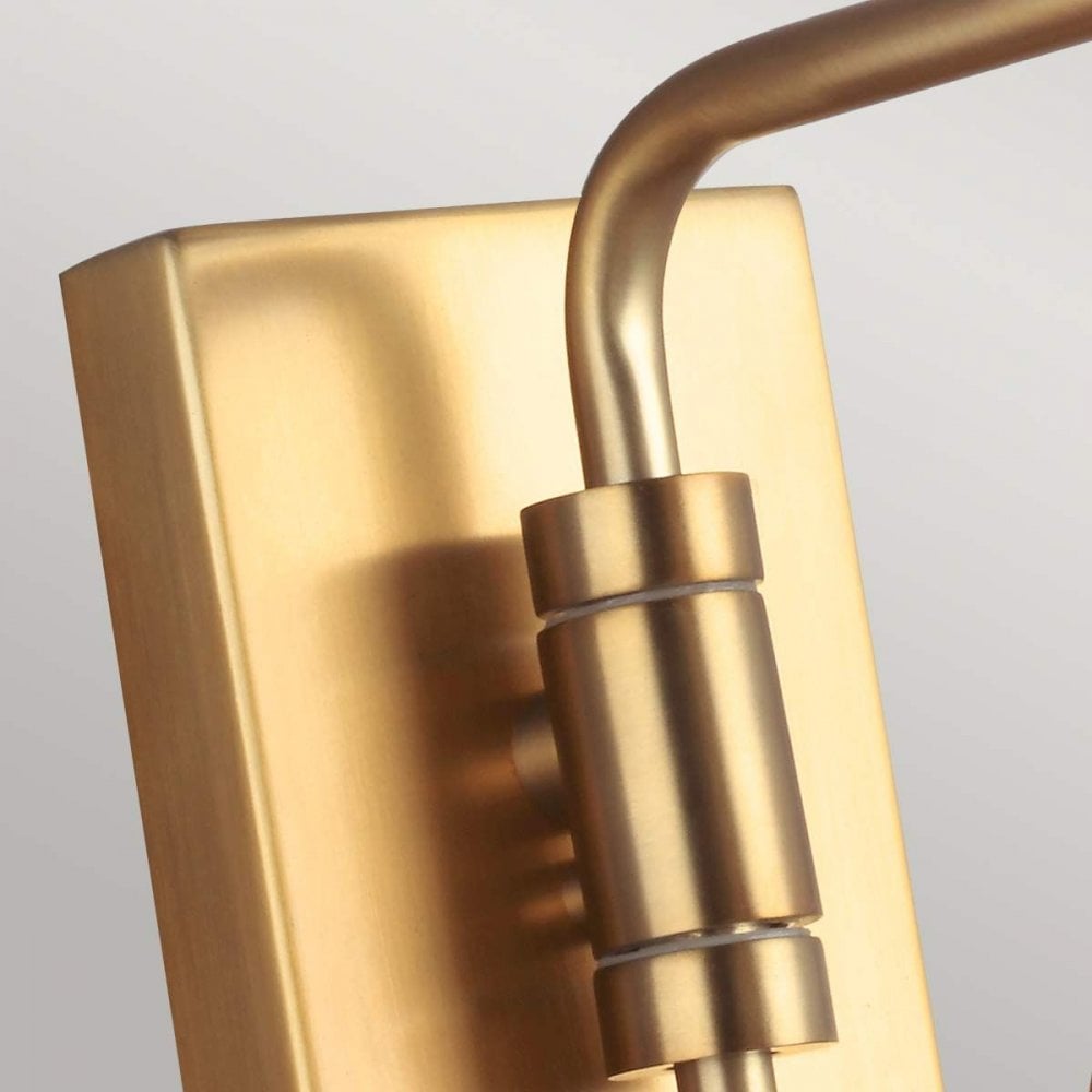 FE-JOAN1-MW Joan 1 Light Wall Light Matte White / Burnished Brass