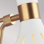 FE-JOAN1-MW Joan 1 Light Wall Light Matte White / Burnished Brass