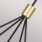 FE-JOAN5-MB Joan 5 Light Chandelier Midnight Black / Burnished Brass