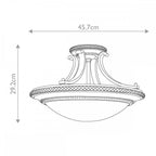 FE-KELHAM-HALL-SF Kelham Hall 2 Light Semi-Flush Light Firenze Gold/British Bronze