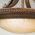 FE-KELHAM-HALL-SF Kelham Hall 2 Light Semi-Flush Light Firenze Gold/British Bronze