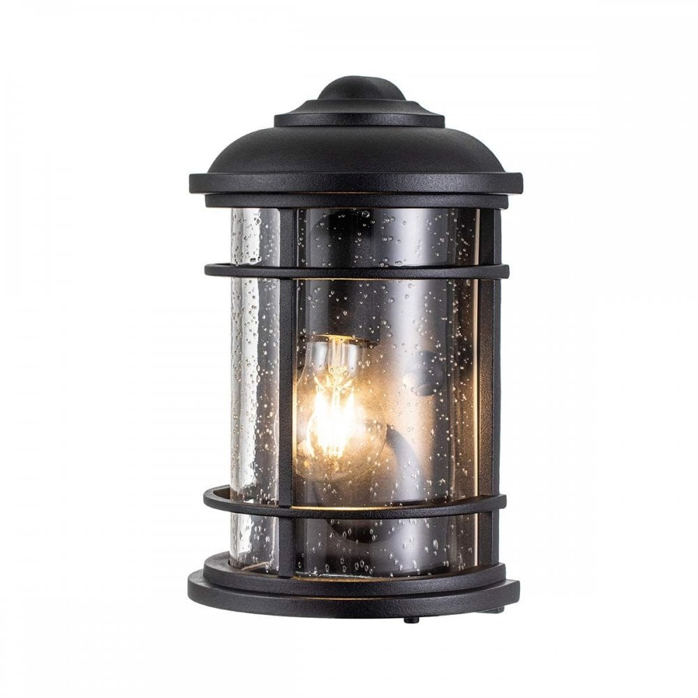 FE-LIGHTHOUSE-7-BLK Lighthouse 1 Light Half Lantern Textured Black