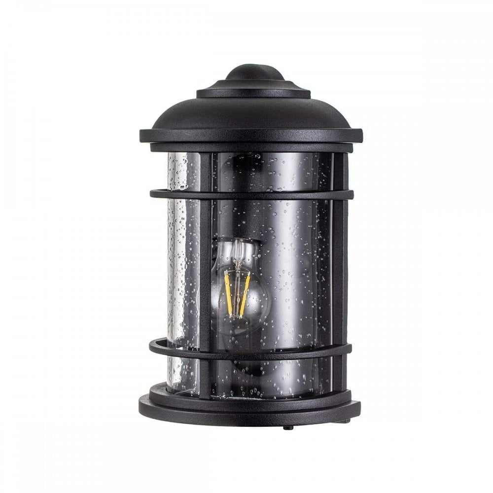 FE-LIGHTHOUSE-7-BLK Lighthouse 1 Light Half Lantern Textured Black