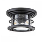 FE-LIGHTHOUSE-F-BLK Lighthouse 2 Light Flush Textured Black